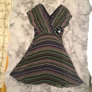 Maison Tara sheer striped dress Nordstrom Rack